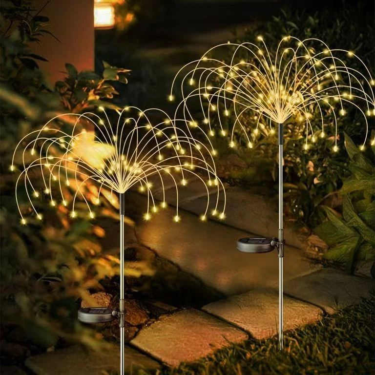 Solar Firework Lights String Outdoor Waterproof 150 LED Path Lawn Garden Decor - Image 4 of 4