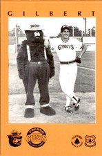 1985 Fresno Giants Smokey Bear #10 Greg Gilbert Riverside California CA Card