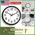 12-Inch Silent Quartz Wall Clock – Modern Black & Durable Design
