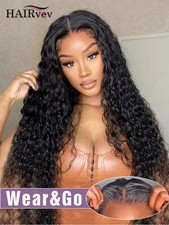 Glueless Human Hair Wigs Brazilian Water Wave Lace Front Wigs For Women Plucked