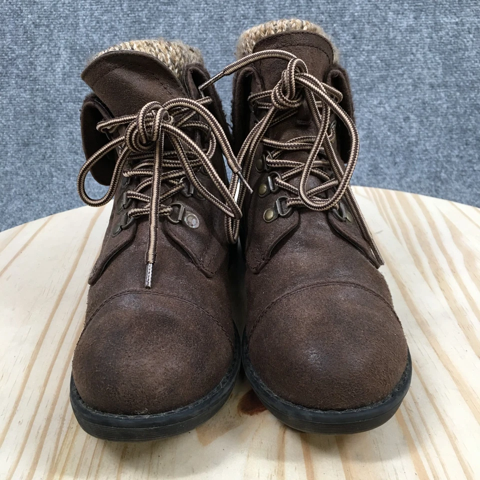 Botas de montaña blancas para mujer 8,5 M marrón Downey invierno imitación cuero plegables Foto 4 de 4