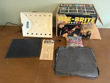 Vintage 1975 Hasbro Lite-Brite 5455 TESTED WORKS With Original Pegs and Sheets