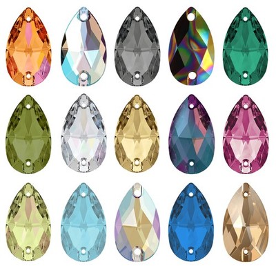 Superior PRIMERO 3230 Pear Drop Strass Steine zum Aufnähen * viel Größen