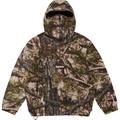 Supreme Polartec Face Mask Half Zip Hooded Sweatshirt Tree Camo | eBay