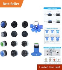 Universal Faucet Aerators 12 Pcs with Chrome Finish  Hassle-Free Tools Included