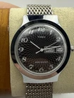 Vintage 1977 TIMEX MARLIN Day-Date | Rare Checkered Sunburst Dial | Cal. M106