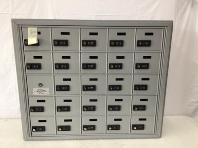 SALSBURY INDUSTRIES 19158-25ASC Locker,5x5Lckrs,Slvr,31''x37''x9'' 53FM98 24 Locker