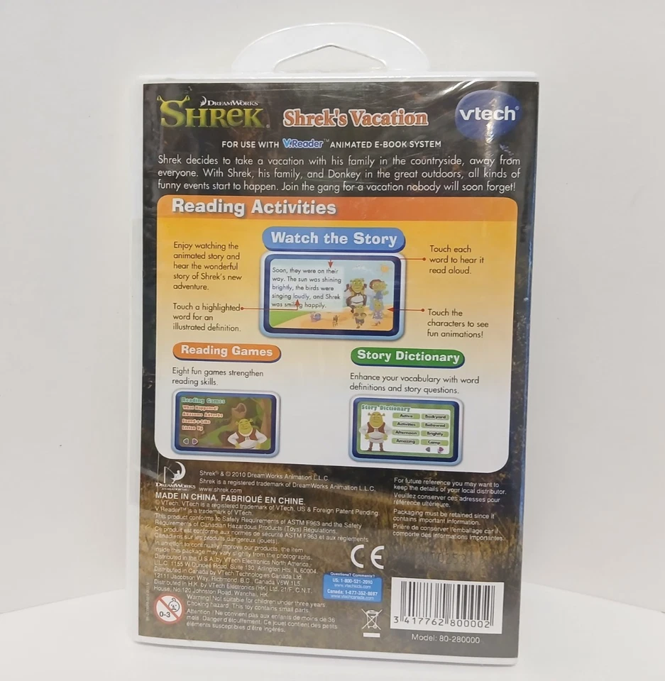 VTech V.Reader Dreamworks Shrek: Shrek's Vacation NEW! Sealed 5-7 Years - Image 2 of 4