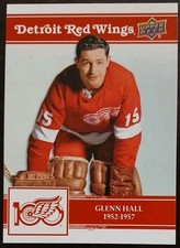 2025 - 2026 Upper Deck Glenn Hall Detroit Red Wings Centennial #59