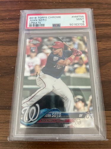 2018 Topps Chrome Update #HMT 55 Juan Soto RC PSA 9 Mint
