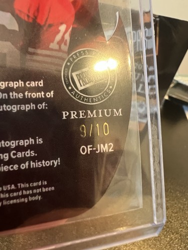 2024 Press Pass Premium Football Joe MONTANA AUTO /10 ON FIRE Die-Cut 49ers HOF - Picture 15 of 21