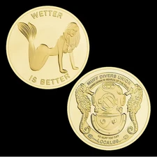 Muff Divers Union Coin Mermaid Collectable Novelty Commemorative