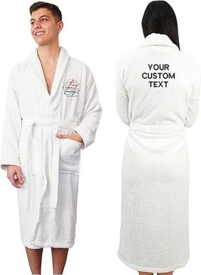 Christian Collection Bademantel - Logo vorne & hinten Wunschtext Stickerei, Unisex