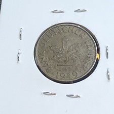 Germany 1949 Ten Pfennig Coin Bank Deutscher Länder Wheat Ears Design