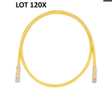 LOT of 120x Panduit UTPSP8YLY CAT6 RJ-45 to RJ-45 8FT Yellow Patch Cable
