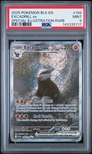 EXCADRILL EX #168 SPECIAL ILLUSTRATION RARE 2025 POKEMON BLK EN BLACK BOLT PSA 9