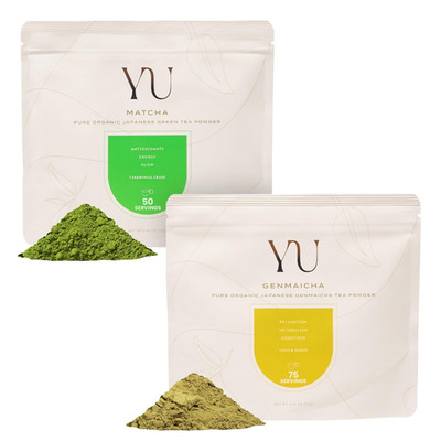 Tea Genmaicha & Matcha Green Tea Powder Set | 125 Servings Total