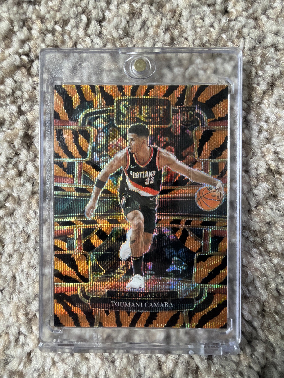 2023-24 Panini Select - Concourse Toumani Camara #81 Tiger Stripes Prizm (RC)