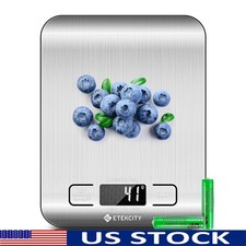 Digital Kitchen Scale Accurate Weighing Tare Function Backlit LCD Display New