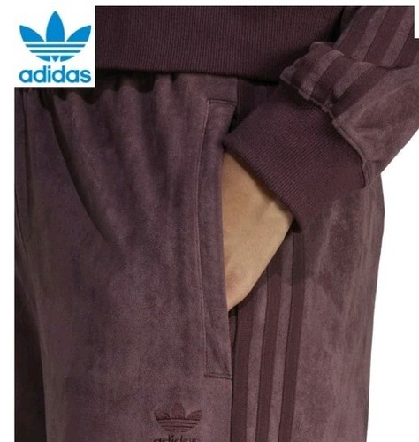 adidas Original Adicolour Classic Suede Cuffed Track Pants Maroon - Picture 5 of 6