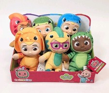 8-Inch Cocomelon Doll Set - 6 Total Dinosaur Outfit Plush Figures