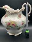 Antique Columbian Art Pottery Trenton NJ Rose Ewer Wash Pitcher Victorian c1900 — photo 2