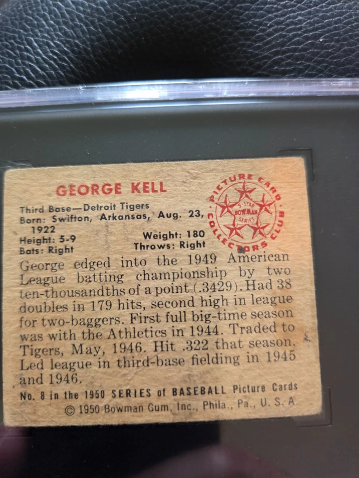 1950 年 Bowman - George Kell #8 — 第 2/2 张图片
