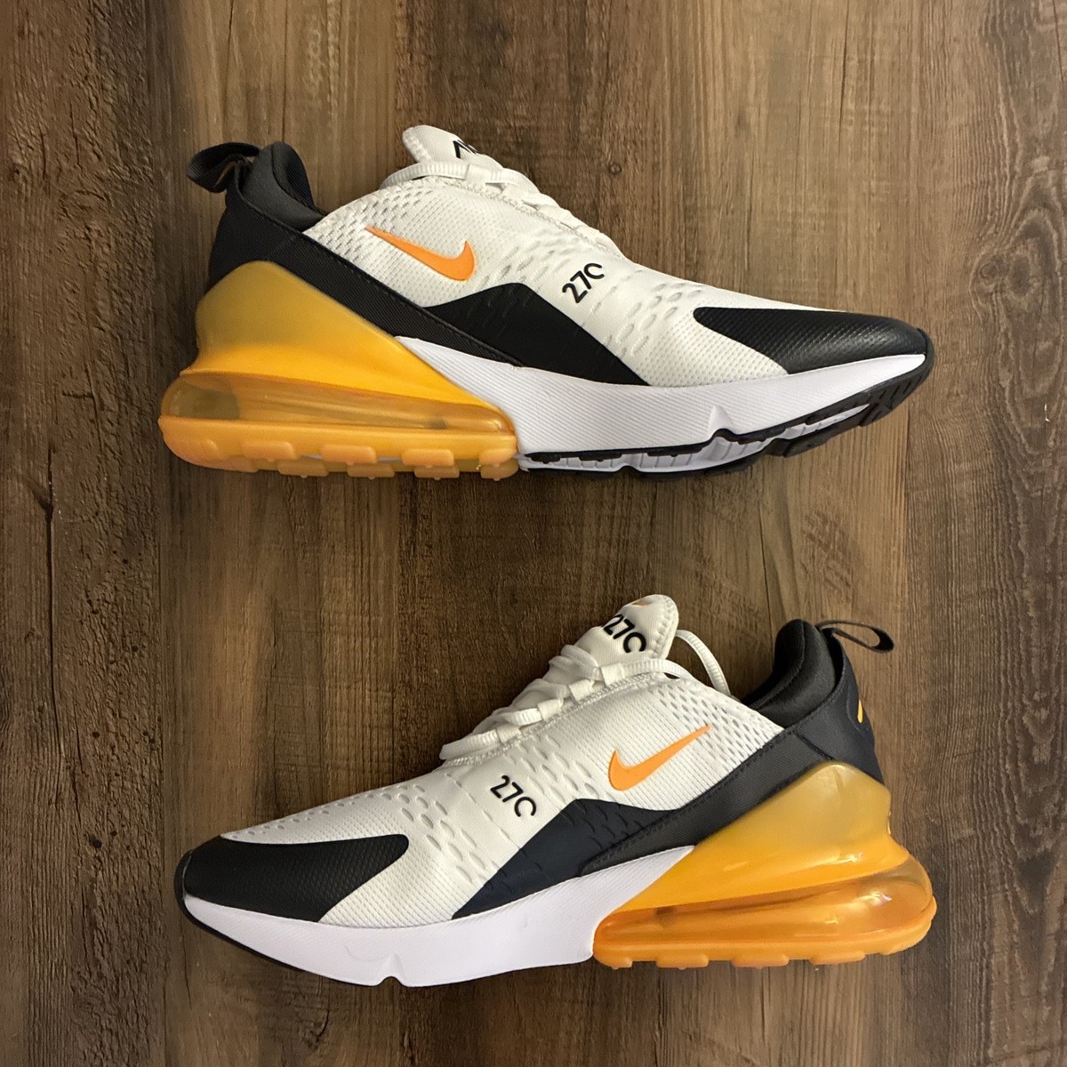 Nike Air Max 270 Summit White Laser Orange Men Size 11 Shoes