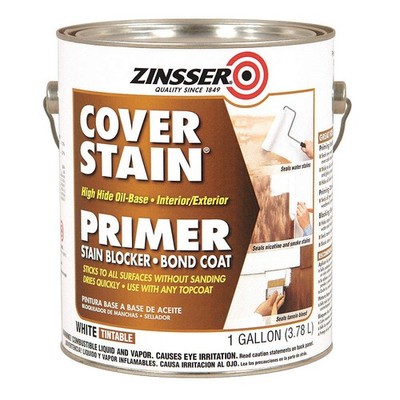 ZINSSER 3551 Primer/Stain Blocker, White, 1 gal. 4HFE5