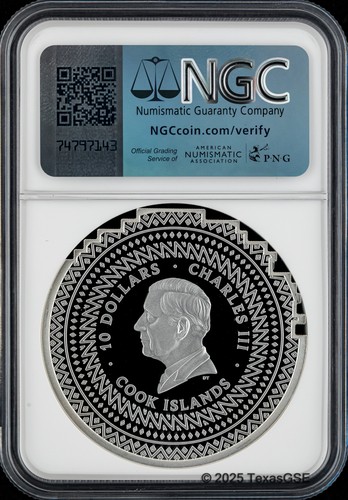 2024 Cook Islands Silver 2oz $10 Elephant NGC PF70 First Release