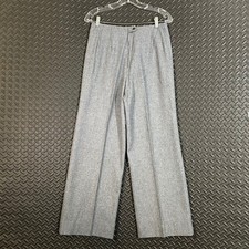 Pendleton Vintage 1970s Wool Gray Wide Leg High Waist Pants Women's Size 12 USA