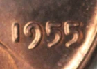 1955 BU Lincoln Cent Poor Man's Double Die