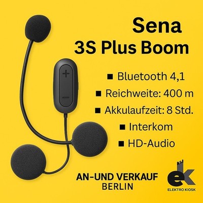   Sena 3S Plus Boom 3SPLUS B-10 Motorrad Bluetooth Communication System NEU  