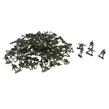 100 Stück Plastiksoldat 5cm Armee Figuren für Armee Sandszene Modell grün