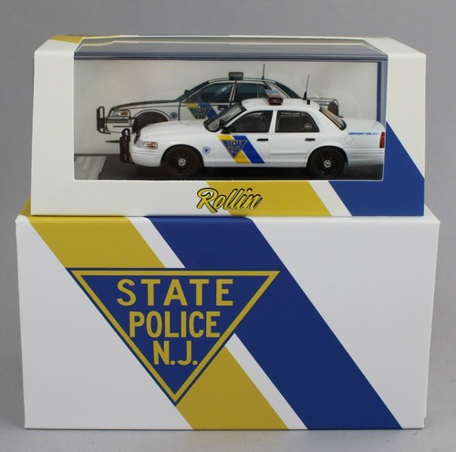 1:64 *ROLLIN DIECAST* New Jersey *STATE POLICE* FORD CROWN VICTORIA *NIB*