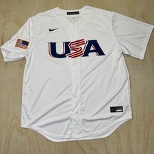 NWOT USA World Baseball Classic Nike Home Jersey White Home Small S SM