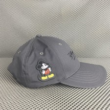 Disney Mickey Mouse Baseball Hat Cap Adult Gray Embroidered Adjustable Strap