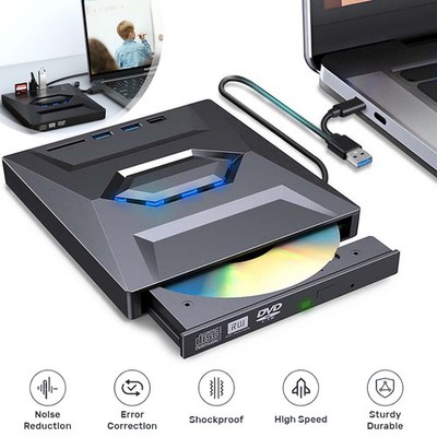 Externes DVD Laufwerk USB 3.0 Type C CD Laufwerk Externer CD Brenner für Laptop