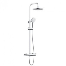 Bristan Buzz2 RearFed Exposed Chrome Thermostatic Bar Mixer Shower + Diverter