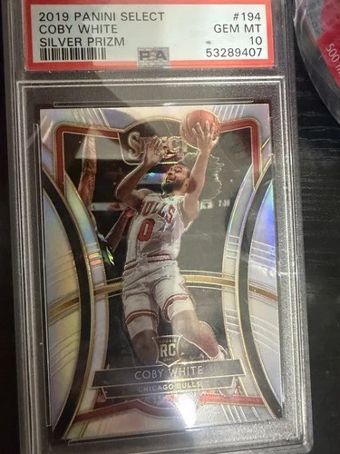 Panini Select 2019-20 Silver Prizm Premier Level #194 Coby White RC PSA 10 Bulls