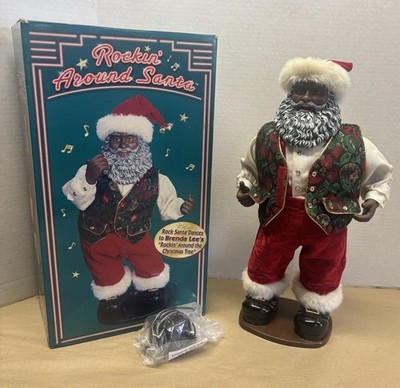 1999 Rockin Around Christmas Tree Brenda Lee African Black Dancing Santa Claus