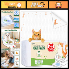 Super Absorbent Cat Litter Pads 25ct - Odor Control Pee Pads Refills 16.9x11.7