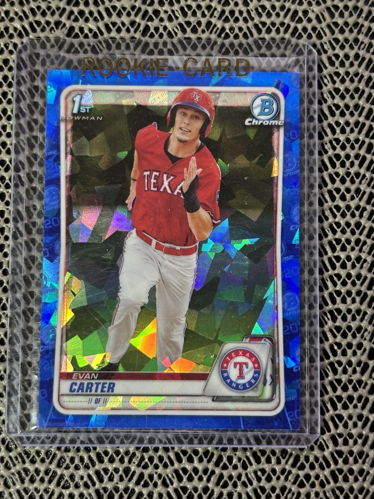 2020 Bowman Chrome Draft Sapphire Evan Carter 1st BD-126 Rookie