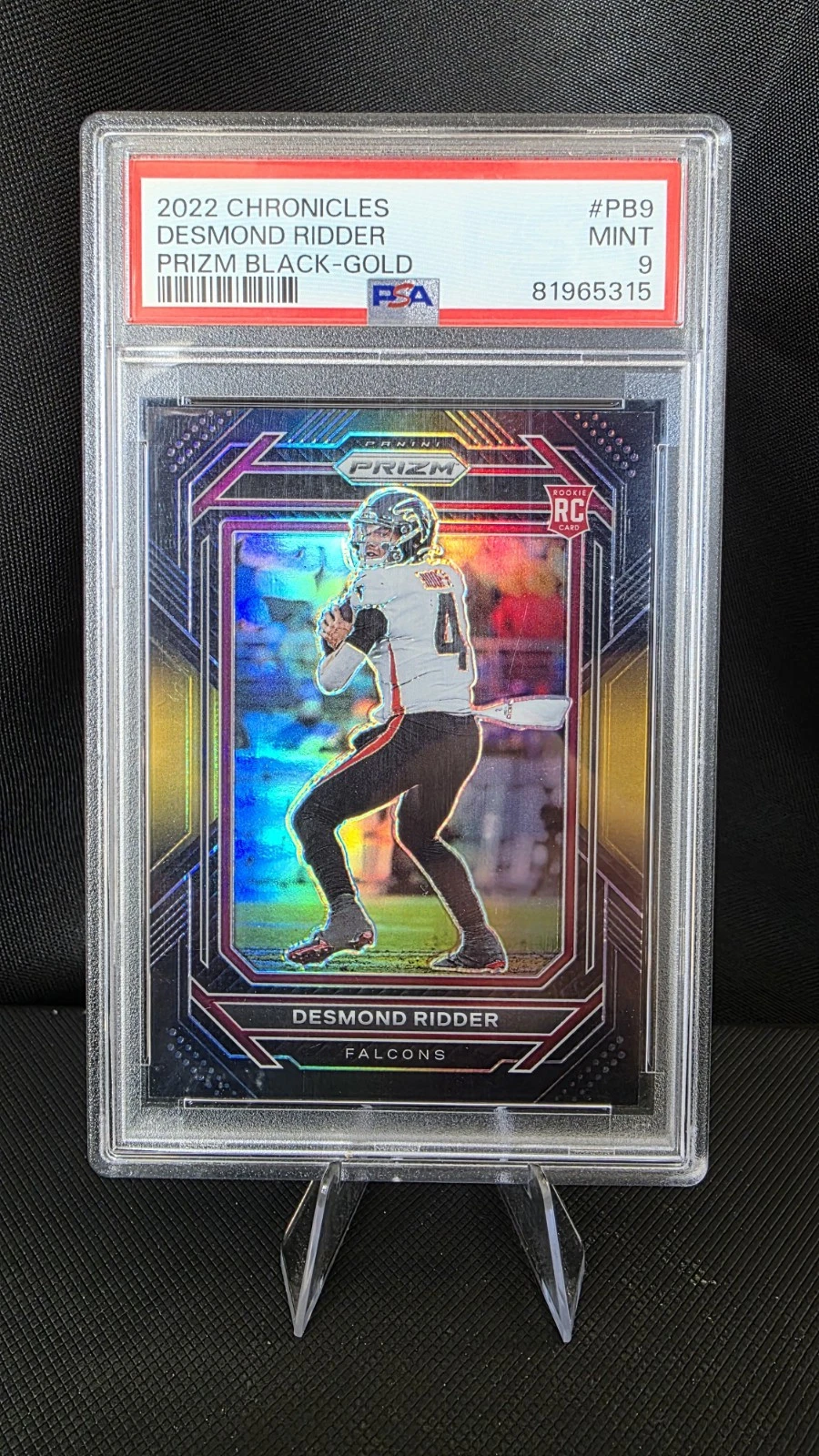 Desmond Ridder Panini Chronicles Prizm Black #PB9 Gold