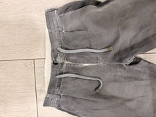Eleventy Mens gray distressed drawstring pant...