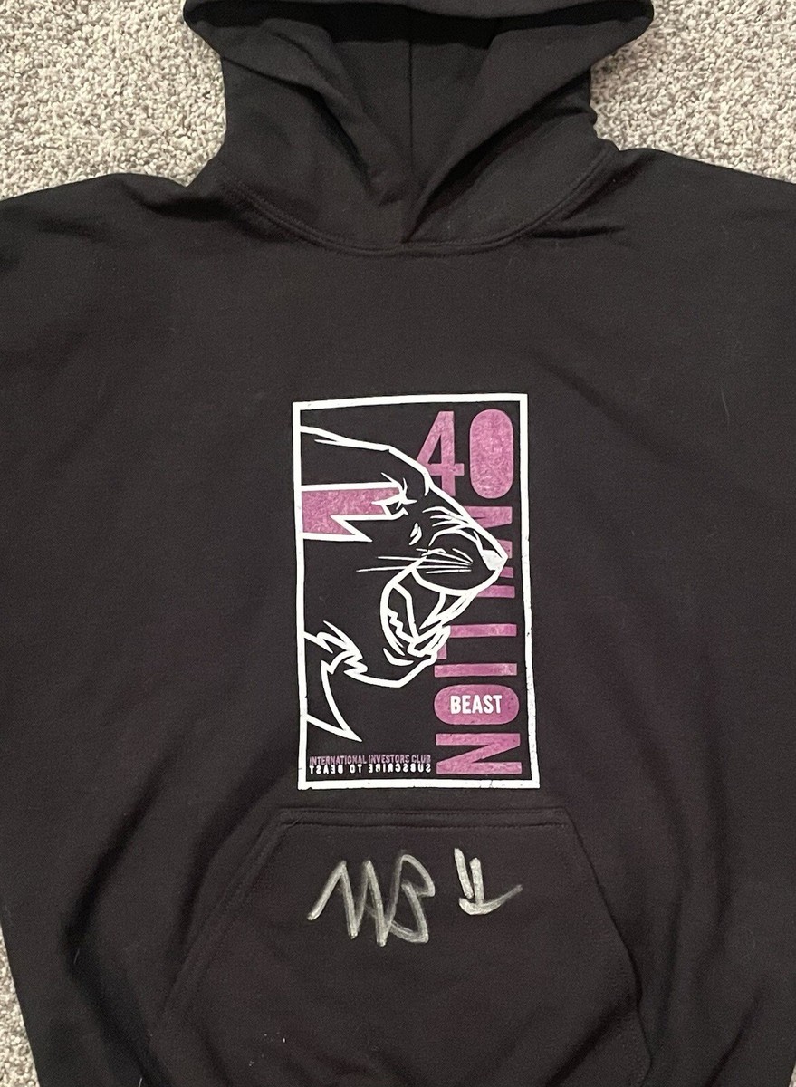 MR BEAST 40 MILLION SUBS LIMITED EDITION HAND SIGNED HOODIE SIZE