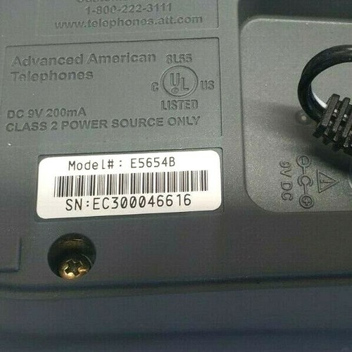 Expansion Handset for AT&T E5654B Cordless Telephone w/ Power - Picture 3 of 3