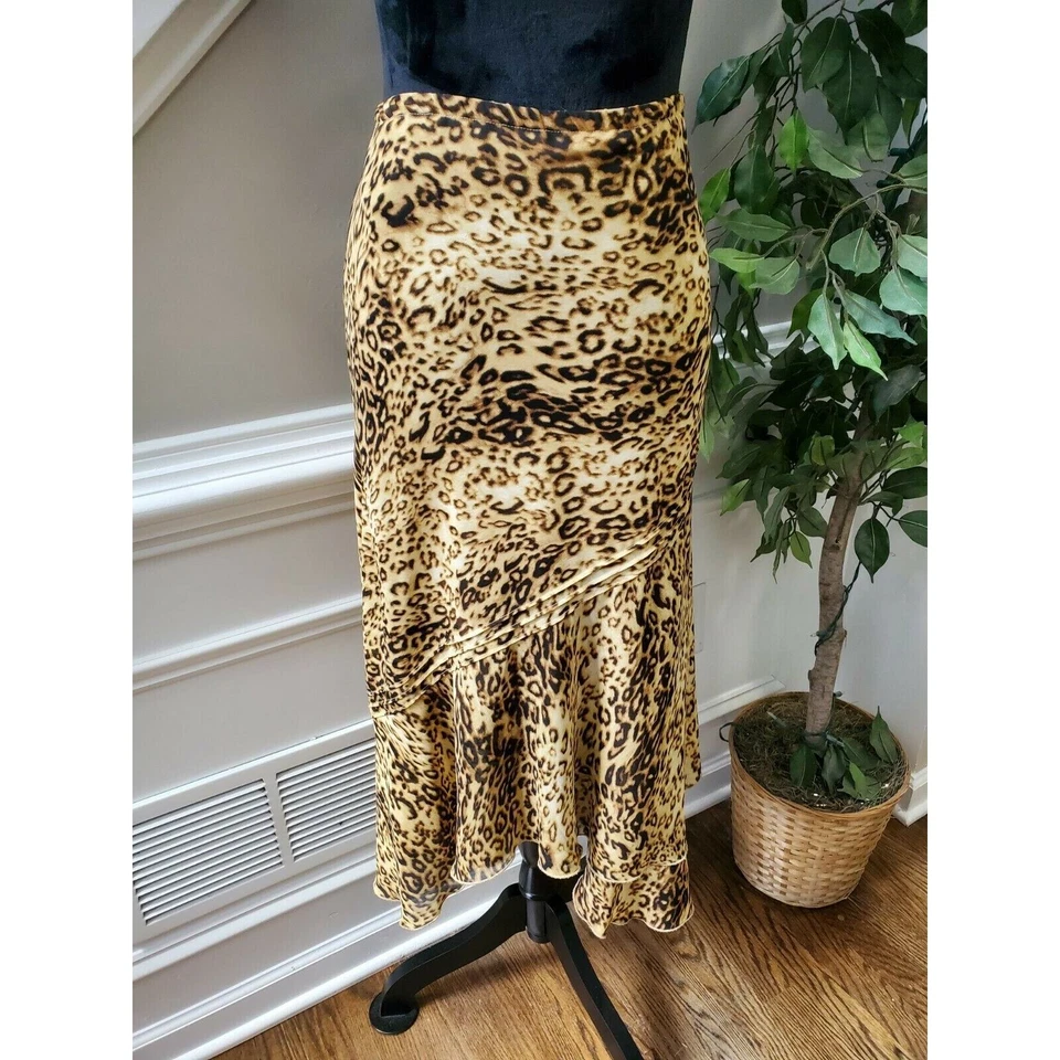 Studio 1 женщин Lepord печати полиэстер коротким рукавом Топ и юбка 2 изделия костюм 8 - Изображение 3 из 4