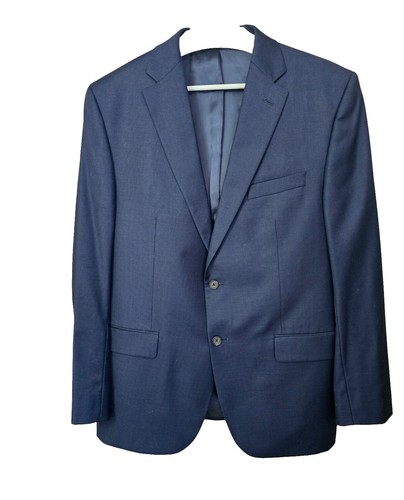 Vintage 90s Barneys New York Navy Wool Tie Front Blazer Jacket 14