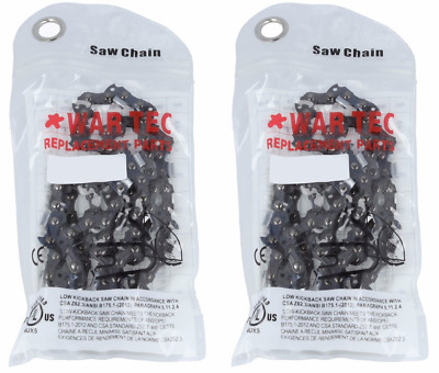 WAR TEC Kettensägenkette 2 x 12'' 3/8 Teilung 0,043'' oder 1,1 mm Stärke 45 Antriebsglied DL